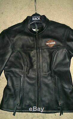 Women's Harley Davidson Bar And Shield Leather Riding Jacket Size Small/xs