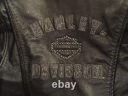 Womens Harley Davidson Heritage Braided Bar & Shield Leather Jacket 98064-13vw M