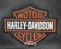 Womens Harley Davidson leather jacket 1W stock 98112-06VW black bar shield zip