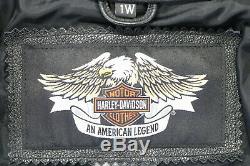 Womens Harley Davidson leather jacket 1W stock 98112-06VW black bar shield zip