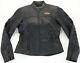 Womens Harley Davidson Leather Jacket L Stock 98112-06vw Black Bar Shield Zip