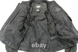 Womens Harley Davidson leather jacket L Stock 98112-06VW black bar shield zip