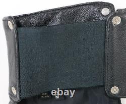 Womens harley davidson chaps M black leather lined pocket bar shield vintage vtg