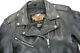 Womens Harley Davidson Leather Jacket L Basic Skins Black Double Zip Bar Shield