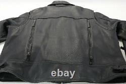 Womens harley davidson leather jacket S black nevada 98122-03VW zip bar shield