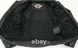 Womens harley davidson leather jacket S black nevada 98122-03VW zip bar shield