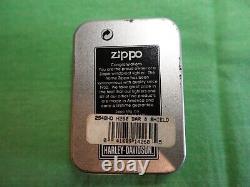 Zippo Harley Davidson Bar And Shield Brass Lighter 2002