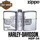 Zippo Harley Davidson Japan Limited Bar Shield 3-sides Etching Silver Hdp-34