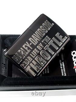 Zippo Harley Davidson Japan Limited Black Nickel Skull Bar Shield Metal HDP-62