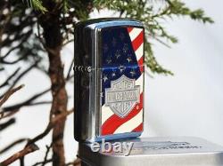 Zippo Lighter Harley Davidson Americana Emblem Bar and Shield # 20685