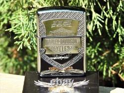 Zippo Lighter Harley Davidson Armor 115th Anniversary Edition Bar & Shield