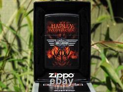 Zippo Lighter Harley Davidson Bar and Shield with Flames Japanese Rare