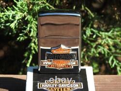 Zippo Lighter Harley Davidson Domed Bar and Shield Emblem Raised # 24021