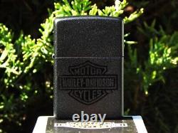 Zippo Lighter Harley Davidson HD Bar and Shield Graphite Black # 24678