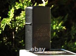 Zippo Lighter Harley Davidson HD Bar and Shield Graphite Black # 24678