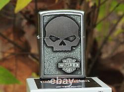 Zippo Lighter Harley Davidson Harley Skull Willie G Bar & Shield Rare