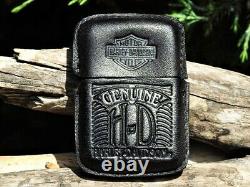 Zippo Lighter Harley Davidson Leather Bar and Shield Mint Super Rare