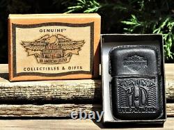 Zippo Lighter Harley Davidson Leather Bar and Shield Mint Super Rare