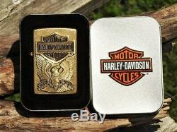 Zippo Lighter Harley Davidson Made In USA Eagle Bar & Shield 204BHD H283