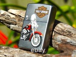 Zippo Lighter Harley Davidson Model FLFB Electra Glide FLH Bar and Shield