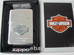 Zippo Oil Lighter Harley Davidson HDP-09 Bar And Shield Logo Silver Japan New