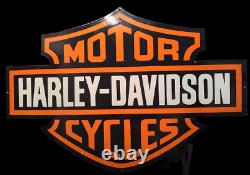 20 x 13 Enseigne en porcelaine HARLEY DAVIDSON BAR et SHIELD VINTAGE