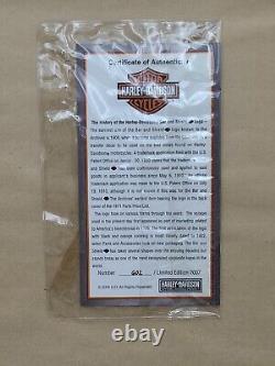 2006 L'histoire du cadre du logo Harley-Davidson Bar And Shield 602/2007 avec certificat