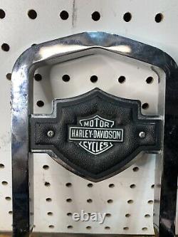 82-03 Harley Fxr Bar & Shield Backrest Sportster Dyna Sissy Utilisé Rare Authentique