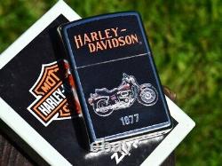 Allume-cigare Zippo Harley Davidson 1977 FXS 1200 Low Rider Bar and Shield Rare