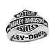 Bague Harley-davidson Pour Homme Avec Barre Et Bouclier En Argent Sterling 1 / Hdr0195