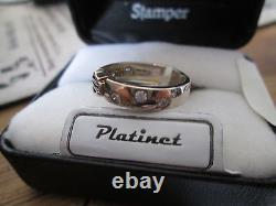 Bague en zircon cubique Platinet Harley Davidson Stamper Bar & Shield PR7486CZ