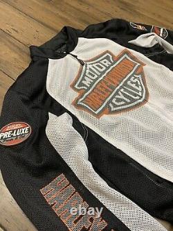 Bar Et Bouclier Pour Hommes Harley-davidson Mesh Logo Veste Blanc Taille Grand 98332-13vm