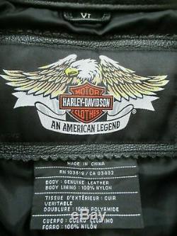 Bar Harley Davidson Mint Hommes Et Bouclier D'équitation En Cuir Veste XL