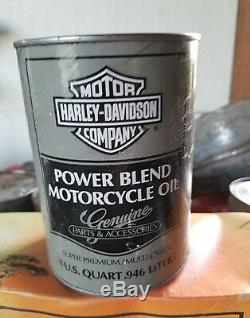 Bidon D'huile Pour Motocyclette Harley Davidson Bar & Shield Gris Powerblend