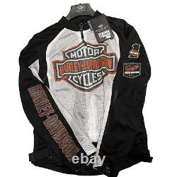 Blouson en maille blanc avec logo Bar & Shield pour hommes Harley-Davidson, taille L, référence 98232-13VM.