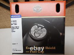 Bouchon de réservoir de carburant noir laser gravé 1903 Eagle Bar & Shield OEM HARLEY (Voir compatibilité)