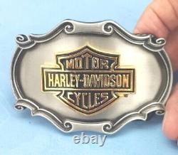 Boucle de ceinture Harley-Davidson Bar & Shield Vintage 1978 et épinglette neuve dans la boîte d'origine.