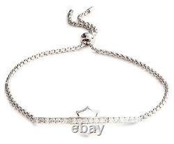 Bracelet Chaîne Ajustable Pave Bar & Shield pour Femme Harley-Davidson, Argent