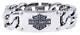Bracelet De Plaque D'identité En Maillons De Chaîne Harley-davidson Pour Hommes Avec Logo Bar & Shield, En Acier Hsb0143 (9)