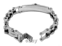 Bracelet identité pour homme en acier inoxydable avec chaîne de vélo Harley-Davidson HSB0071-8.5