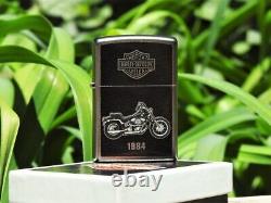 Briquet Zippo Harley Davidson 1984 FXST Softail V-Twin Bar and Shield