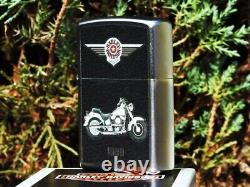 Briquet Zippo Harley Davidson 1990 FLSTF Softail Fat Boy Rare Bar & Shield