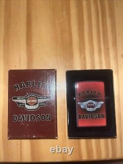 Briquet Zippo Harley Davidson 95e anniversaire Bar et Bouclier Jamais Utilisé