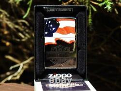 Briquet Zippo Harley Davidson Americana Drapeau Américain Bar et Bouclier