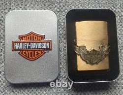 Briquet Zippo Harley Davidson Bar & Shield avec Ailes H281 Neuf Non Allumé