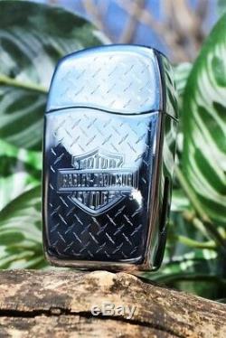 Briquet Zippo Harley Davidson Blu Bar Shield Diamond Plate Butane 30040