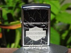 Briquet Zippo Harley Davidson H-D Lightning Bar et Shield Modèle # 20867