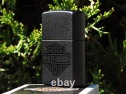 Briquet Zippo Harley Davidson HD Bar et Bouclier Graphite Noir # 24678