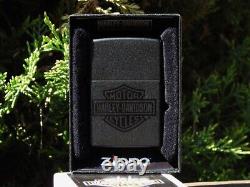 Briquet Zippo Harley Davidson HD Bar et Bouclier Graphite Noir # 24678