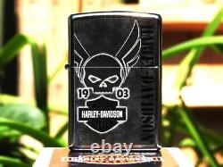 Briquet Zippo Harley Davidson Harley Skull Willie G Bar & Shield Rare